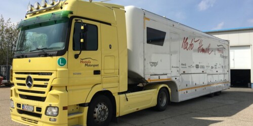 Ex-F1 trailer with Mercedes truck