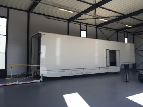 In stock: New race trailer with double side door