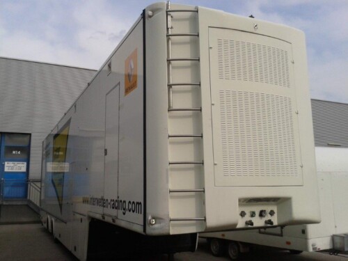 Racetrailer for 2 Formula cars incl. awning and air conditioning