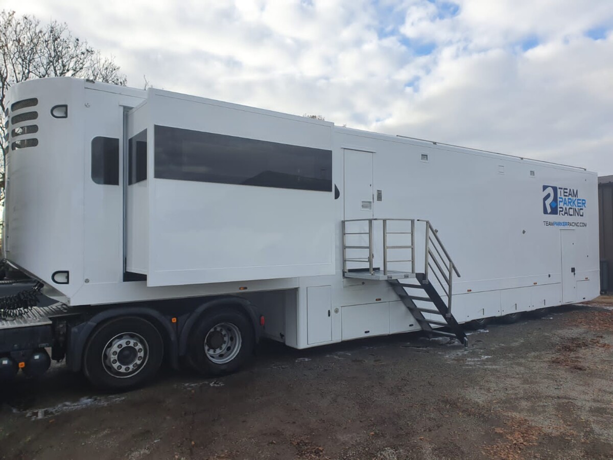 Brookland Speed Twin pod slide out race trailer - market.racetrailer.com