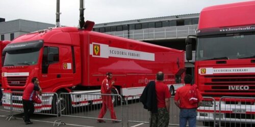 ex Ferrari Formula One race trailer